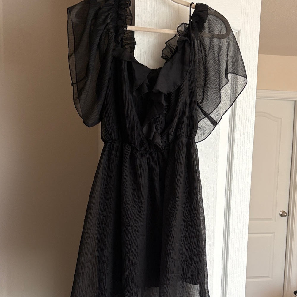 Disturbia Black Sheer Dress